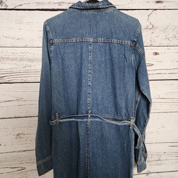 Sunset & Spring Long Sleeve Denim Boilersuit Jumpsuit Medium NWT - Picture 6 of 7